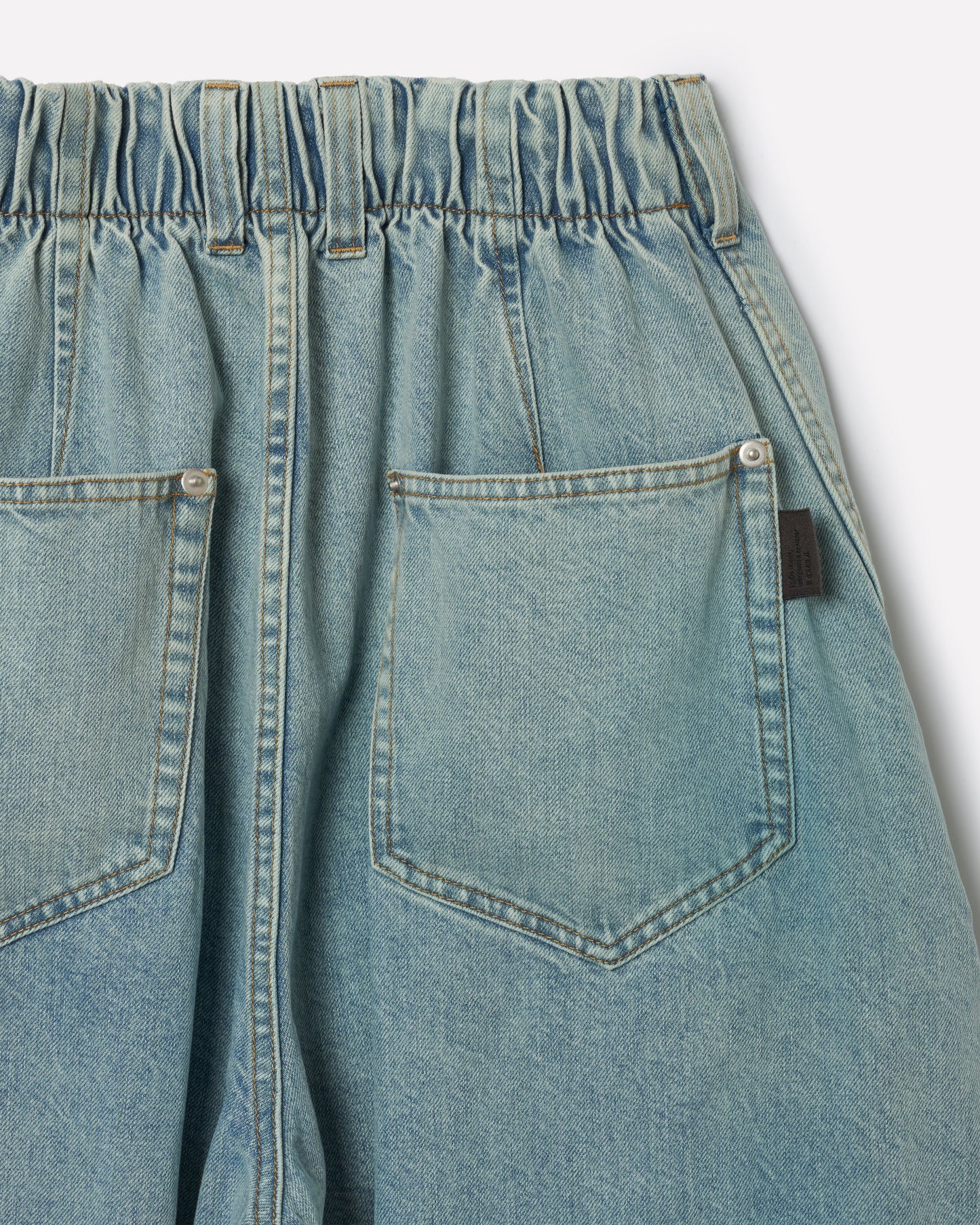 3D DENIM TROUSERS CROPPED