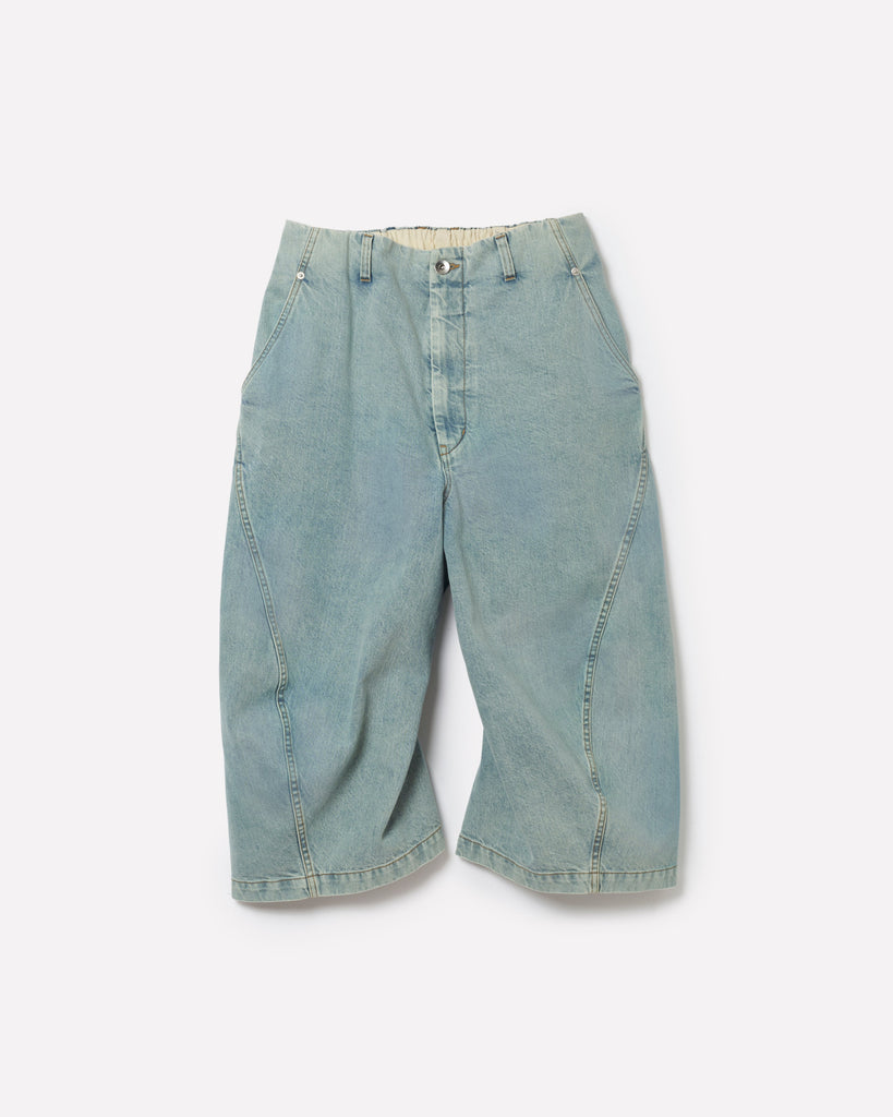 3D DENIM TROUSERS CROPPED