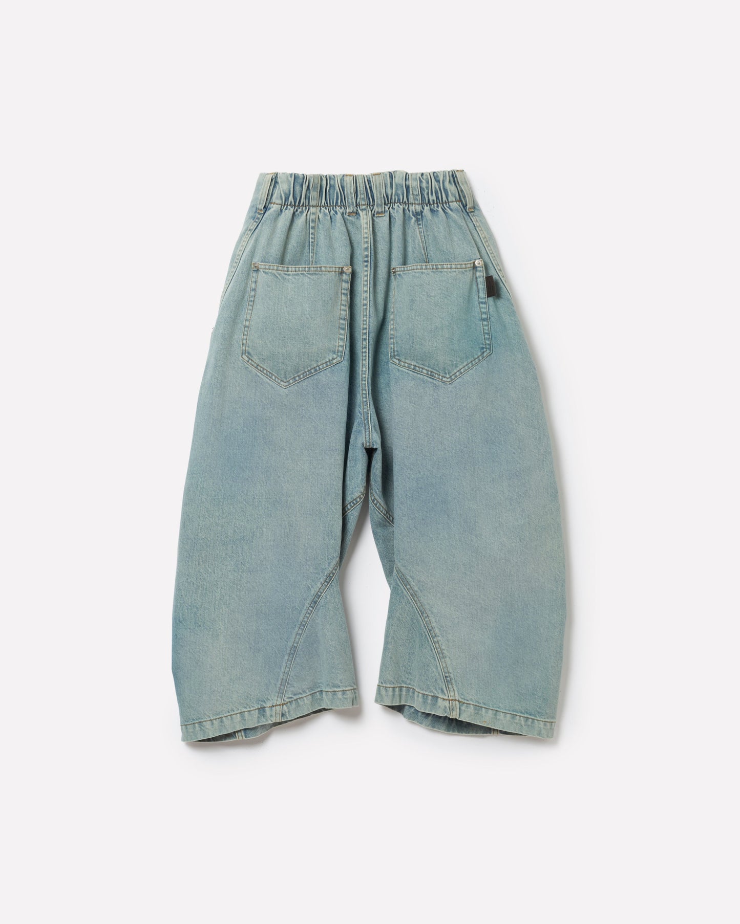 3D DENIM TROUSERS CROPPED