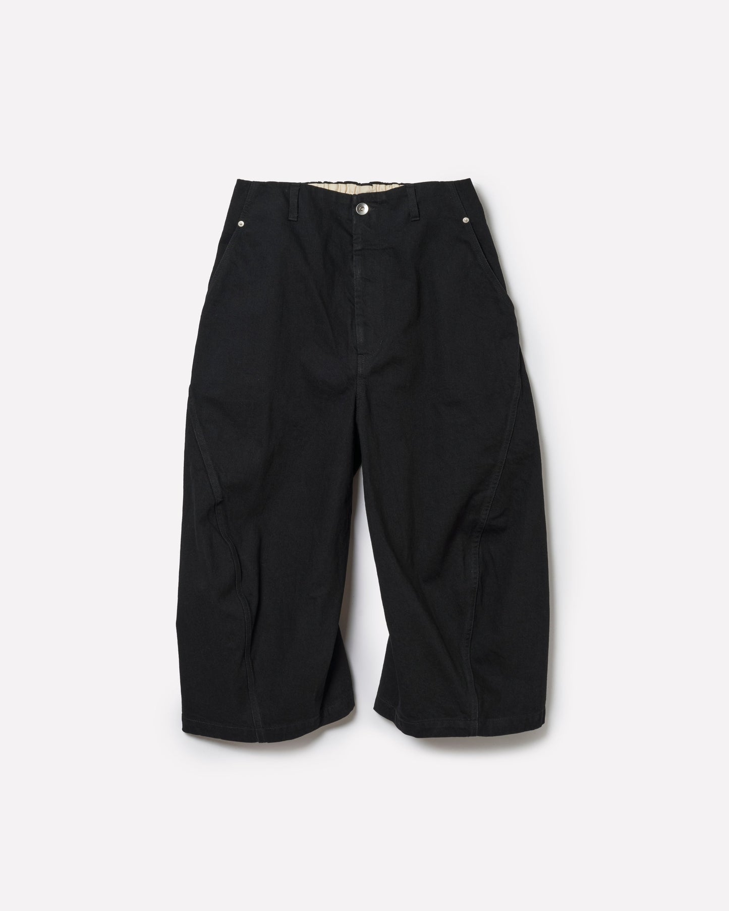 3D DENIM TROUSERS CROPPED